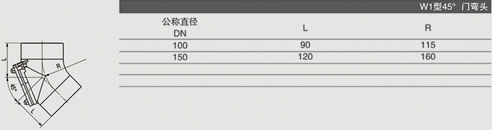 W1型45°门弯头 (2)