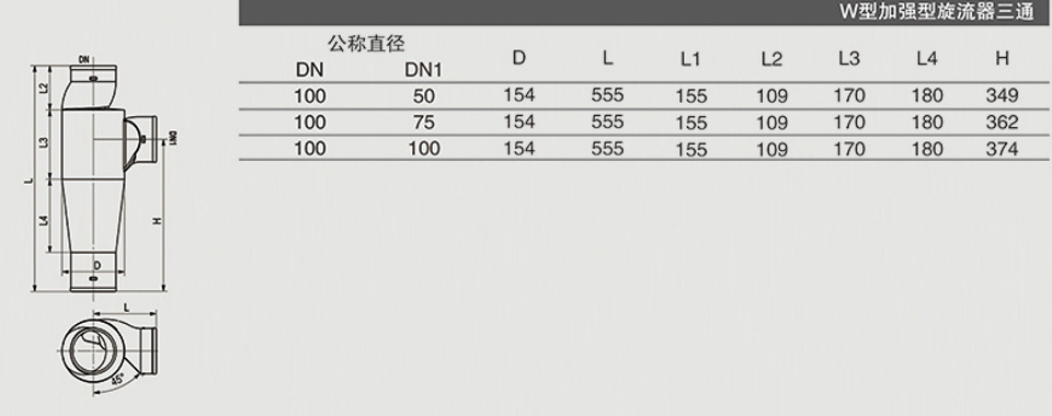 W型加强型旋流器三通 (2)